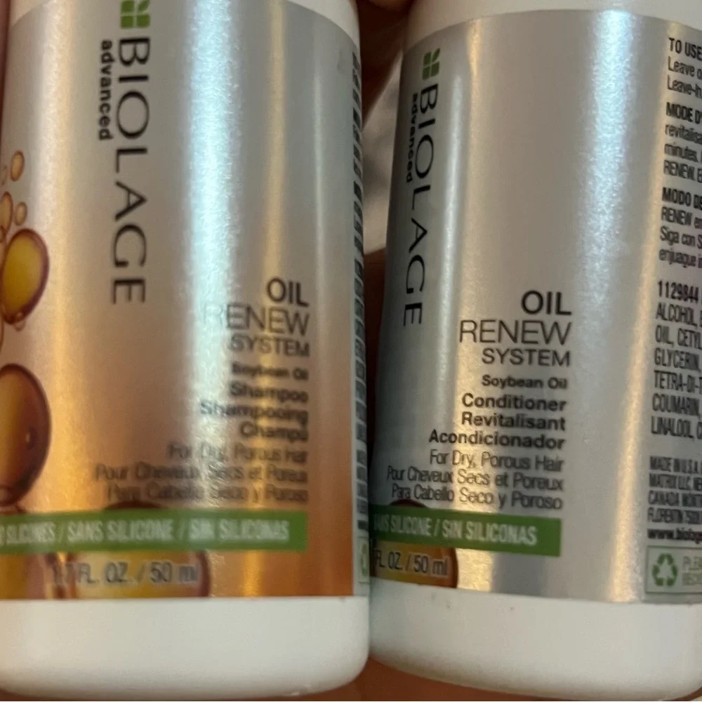 Biolage Advance Oil Renew Shampoo And Conditioner 1.7oz travel size June sale
